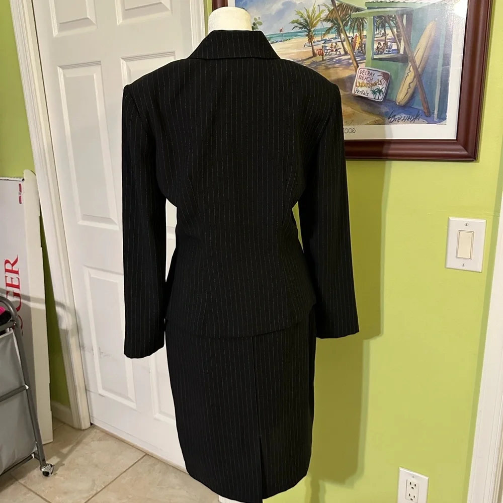 Vintage Joseph Ribkoff Pin Stripe Skirt and Matching Jacket - Picture 9 of 14